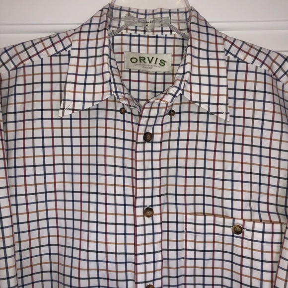 Orvis Long Sleeve Button Front Shirt Size Medium - Picture 2 of 7